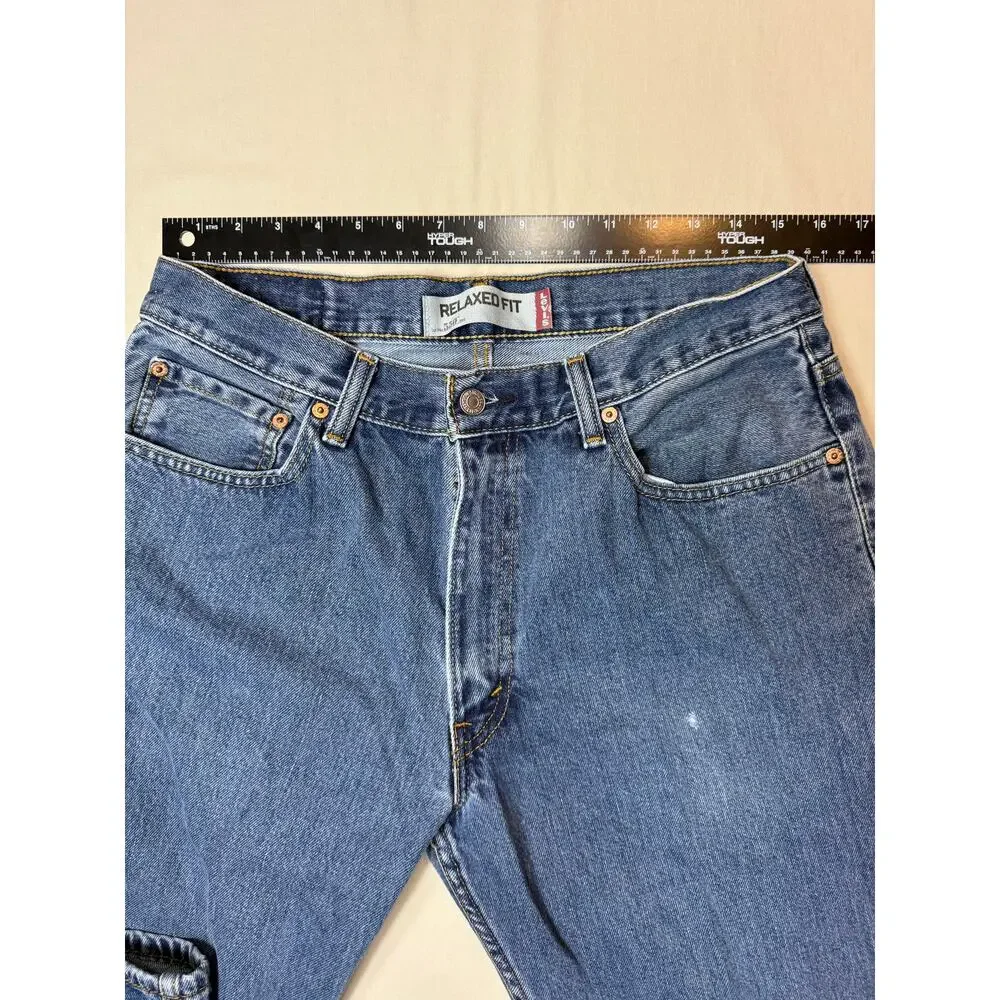 Mens Levi’s 550 Relaxed Fit‎ 34x32 Blue Denim Jeans Classic Straight